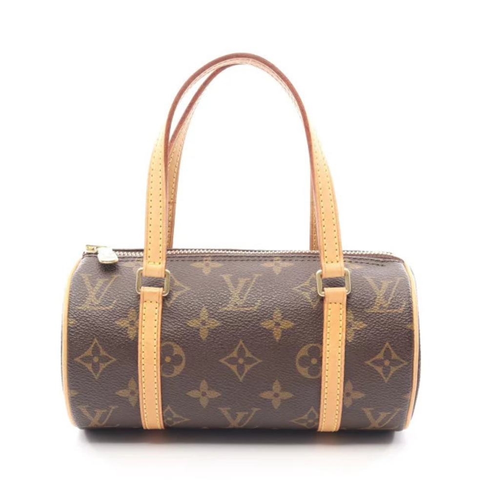 Louis Vuitton Papillon Monogram Handbag Canvas Leather Brown